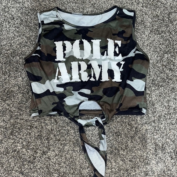 Pole army camo crop top S - Picture 1 of 2